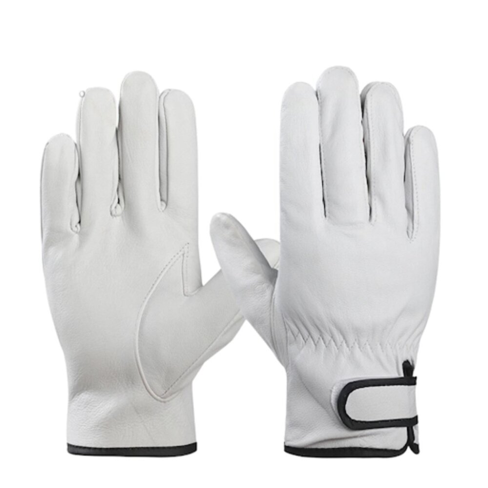 PAKNADA Goatskin Velcro Gloves 1Pairs Durable Safety for Outdoor, Industrial